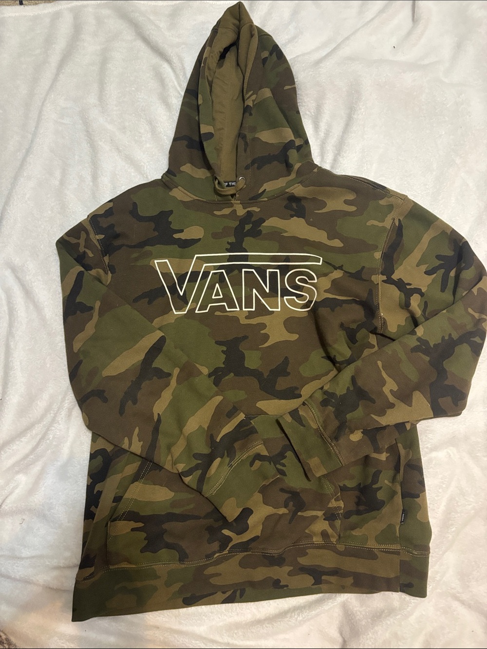 Vans Olive and Brown Camo Hoodie